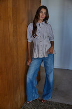 Load image into Gallery viewer, Francia Blouse - Taule w/ Blk Stripes (Style L9087)
