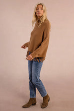 Load image into Gallery viewer, Poncho Fringe Sweater - Camel (Style: T2115DN)
