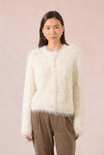 Load image into Gallery viewer, Fur Effect Cardigan Sweater - Off White

Style: LA1818DN
