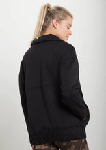 Load image into Gallery viewer, Faux Fur Lined 1/2 Zip Pullover - Black

