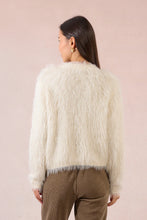 Load image into Gallery viewer, Fur Effect Cardigan Sweater - Off White

Style: LA1818DN
