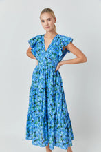 Load image into Gallery viewer, Open Back Maxi Dress - Blue Multi
