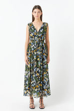 Load image into Gallery viewer, Tie Back Maxi Dress - Black Multi
