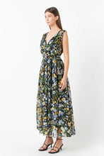 Load image into Gallery viewer, Tie Back Maxi Dress - Black Multi
