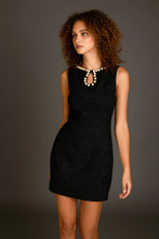 Load image into Gallery viewer, Pearl Accent Mini Dress - Black (Style: HN3595D)
