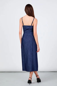 Denim Midi Dress - Dk Navy