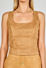 Load image into Gallery viewer, Scoop Neck Suede Top

