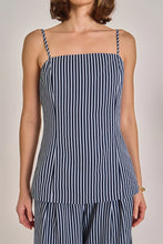 Load image into Gallery viewer, Vertical Striped Long Top - Navy/Lt Blue Stripe (Style #HN5017T)
