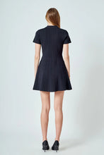 Load image into Gallery viewer, Jewel Button Knit Dress - Black (Style HN5374D)
