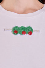 Load image into Gallery viewer, Olive Beaded Tee - White (Style:HN5809T)
