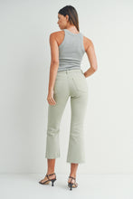 Load image into Gallery viewer, HR Crop Flare Jean w/ Distressed Hem - Light Wash or Eucalyptus
