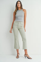 Load image into Gallery viewer, HR Crop Flare Jean w/ Distressed Hem - Light Wash or Eucalyptus
