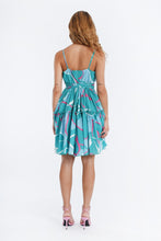 Load image into Gallery viewer, Hannah Mini Dress - Teal Green print
