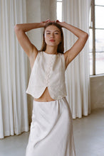 Load image into Gallery viewer, Harley Linen Vest - Cream (Style #AR1162)
