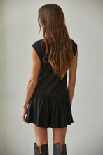 Load image into Gallery viewer, Harlowe Mock Flare Mini Dress - Black (Style RJ3467)
