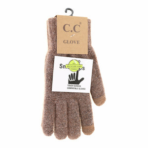 C.C Heather Knit Plain Gloves  Black - Charcoal - Beige - Wine - Cacao - Navy