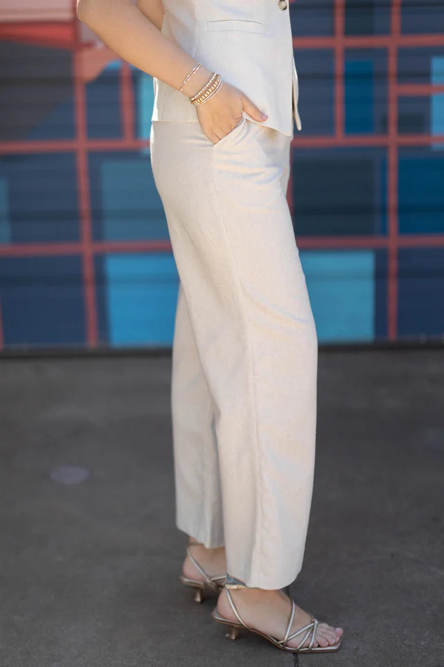 Hope Linen Pants - Beige