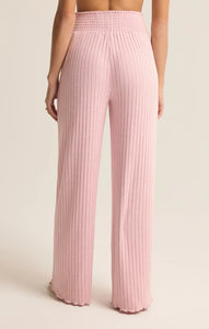 Dawn Smocked Rib Pants - Iced Coffee or Green Meadow or Sunset Mauve