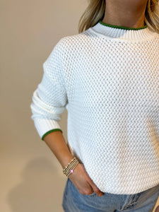 Murray Sweater - Ivory / Green 