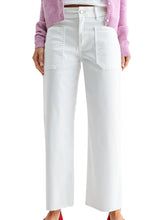 Load image into Gallery viewer, Stretch Twill Utility Wide Leg Jeans - White (DP353-T)
