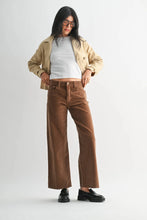 Load image into Gallery viewer, Poppy Wide Leg Corduroy Jeans - Dark Khaki (DP500-C)
