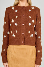 Load image into Gallery viewer, Floral Cardigan - Brown (Style JJ1029J)
