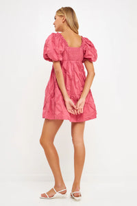 Broderie Lace Dress - Pink