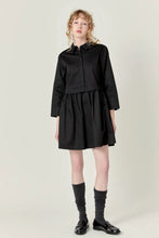 Load image into Gallery viewer, Shirt Mini Dress - Black - Navy (Style: JJ676D)
