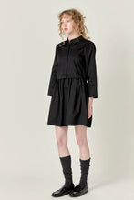 Load image into Gallery viewer, Shirt Mini Dress - Black - Navy (Style: JJ676D)
