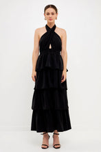 Load image into Gallery viewer, Criss Cross Halter Maxi Dress - Black
