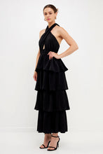 Load image into Gallery viewer, Criss Cross Halter Maxi Dress - Black
