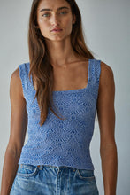 Load image into Gallery viewer, Jacquard Square Neck Tank - Maroon - Chambray Blue - Oat Bluff (Style#S1239A)
