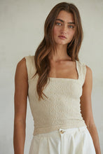 Load image into Gallery viewer, Jacquard Square Neck Tank - Maroon - Chambray Blue - Oat Bluff (Style#S1239A)
