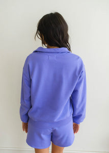 Joan 1/4 Zip Sweatshirt - Purple