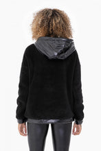 Load image into Gallery viewer, Plush Faux Fur 1/4 Zip Pullover - Black or Cream
