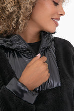 Load image into Gallery viewer, Plush Faux Fur 1/4 Zip Pullover - Black or Cream
