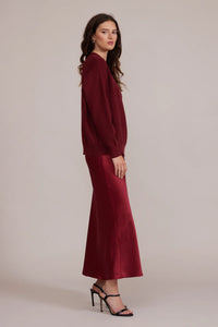 Katianna Maxi Skirt - Burgundy