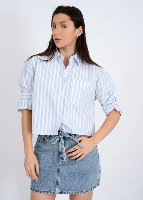 Kerwin Blouse - Blue or Summer Red (style: 56W216S)