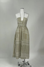 Load image into Gallery viewer, Kiele Striped Halter Dress - Khaki / Ivory
