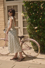 Load image into Gallery viewer, Ryleigh Midi Dress - Blk Polka Dot on Cream (DR5042)
