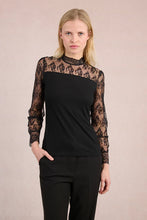 Load image into Gallery viewer, Delicate Lace Detail Top - Black (Style LA1329DN)
