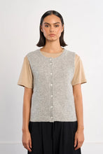 Load image into Gallery viewer, Crew Sweater Vest - Grey - Yellow (LAL678EP)
