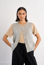 Load image into Gallery viewer, Crew Sweater Vest - Grey - Yellow (LAL678EP)
