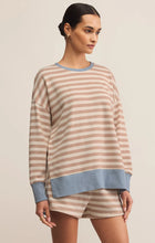 Load image into Gallery viewer, Layer Up Stripe Sweatshirt - Evening Sand
