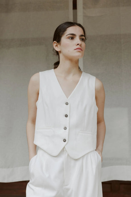 Leola Vest - Ivory