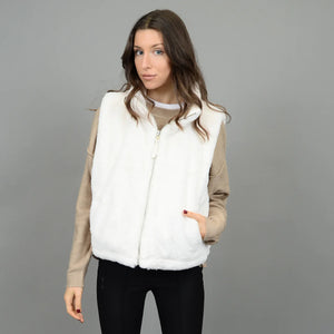 Lessie Reversible Vest - Winter White or Black