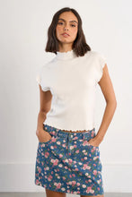 Load image into Gallery viewer, Ruffled Edge Cap Sleeve Sweater - White (EL1156EP)
