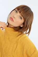 Load image into Gallery viewer, Soft Cable Knit Sweater - Saffron - Black
