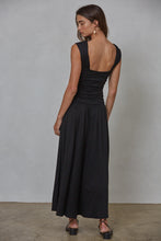 Load image into Gallery viewer, Lionel Ruched Maxi Dress - Black
