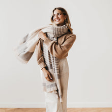 Load image into Gallery viewer, Long Weekend Striped Scarf - Neutral Multi
